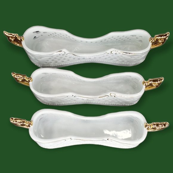 Godinger Dining Museum Re Creations 3 Porcelain Flatware Caddies